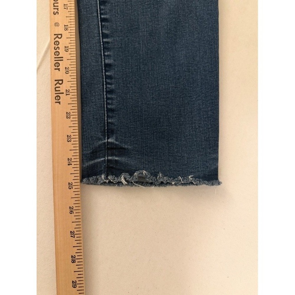 Democracy Jeans Womens 8 "Ab" solution Blue Distressed Raw Hem - Picture 9 of 10